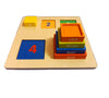 Secvente Geometrice - Piramida cu 5 culori in stil Montessori