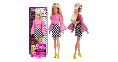 BARBIE FASHIONISTAS - Barbie cu bluza roz - Model 104