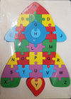 Puzzle Incastru din lemn - Racheta  Alfabet