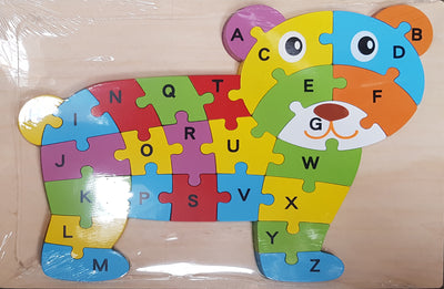 Puzzle din lemn - Ursul  Alfabet