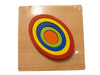 Puzzle din lemn 3D lemn - OVAL Rainbow forme si marimi