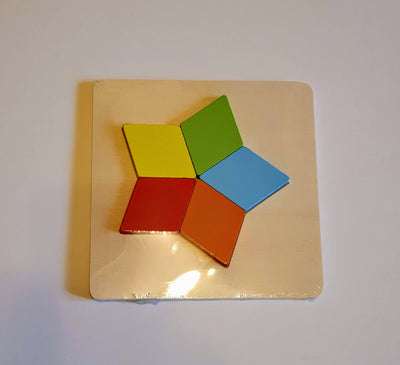 Puzzle din lemn in stil Montessori - Forme geometrice , marimi si sectiuni - 4 MODELE