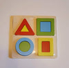 Puzzle din lemn in stil Montessori - Forme geometrice , marimi si sectiuni