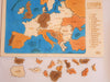 Puzzle din lemn natur Europa - Harta Europei Pe Tari Si Capitale