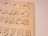 Puzzle din lemn incastru Personalizat cu Nume -  Cifre, forme geometrice  si Nume natur