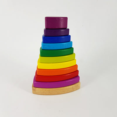 Turn din lemn in stil Montessori - Rainbow Tower