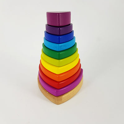 Turn din lemn in stil Montessori - Rainbow Tower