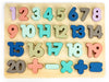 Puzzle din lemn 3D  - Cifrele de la 1 la 20 si operatiile matematice in culori pastel