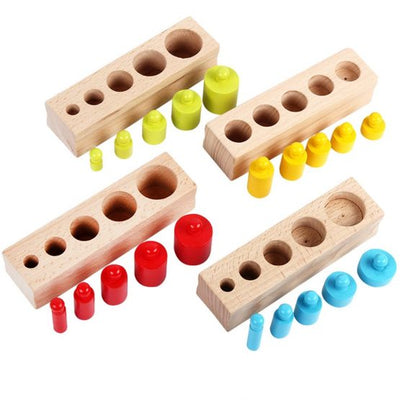 Cilindrii Montessori Colorati – ordonarea crescatoare si descrescatoare