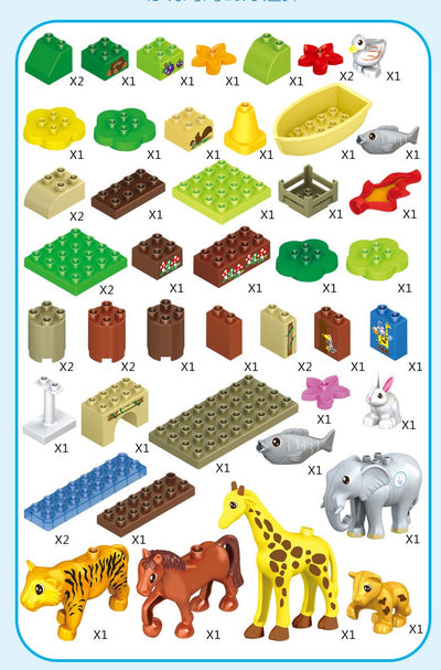 Cuburi de construit si animale- LA ZOO