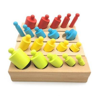 Cilindrii Montessori Colorati – ordonarea crescatoare si descrescatoare