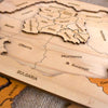 Puzzle din lemn natur - Harta Romaniei gravata pe judete