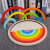 Joc din lemn in stil  Montessori - Rainbow Puzzle 2