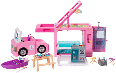 Set de joaca Barbie Rulota de vis 3 in 1 cu 60 accesorii incluse - DreamCamper
