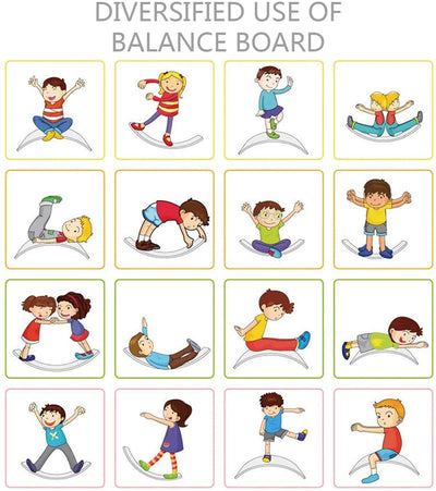 Placa din Lemn in stil Montessori - Placa de Echilibru colorata ROZ/ALBASTRU