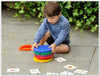 Semicercuri puzzle curcubeu in stil Montessori - Set Curcubeu cu 22 piese+48 cartonase