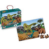 Puzzle de podea cu piese mari - Dinozauri - 48 piese