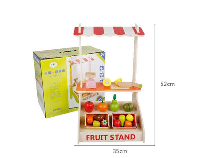 Stand din lemn cu fructe incluse