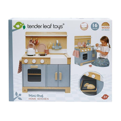 Bucatarie din lemn premium Tender Leaf Toys - Mini Chef Kitchen cu accesorii