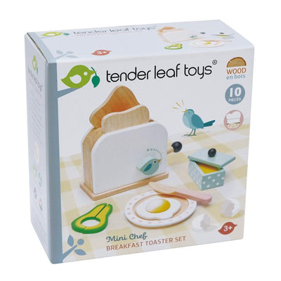 Prajitor de paine din lemn premium Tender Leaf Toys - Prajitor de paine cu accesorii