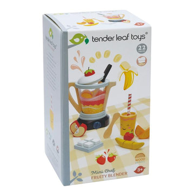 Blender din lemn premium Tender Leaf Toys - Blender de fructe cu accesorii