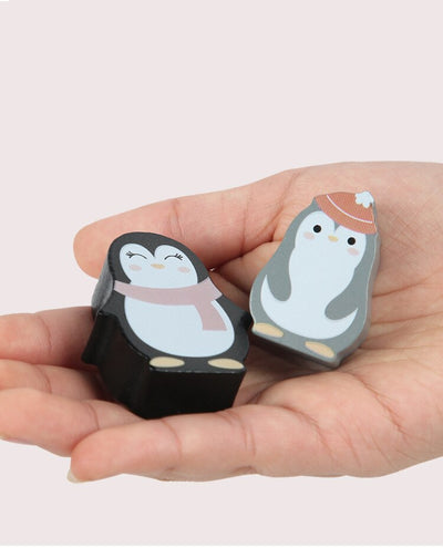 Joc din lemn echilibru -  Balanta Pinguinilor