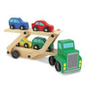 Camion transportor din lemn cu 4 masinute