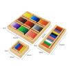 Cutie Cromatica in stil Montessori - Set cu 3 cutii cromatice cu 91 tablete multicolore
