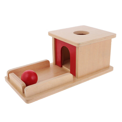 Cutia permanentei cu sertar rosu – Joc din lemn in stil Montessori