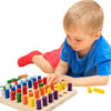 Joc din lemn in stil Montessori din lemn - Cilindri colorati  in stil Montessori