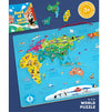 Harta lumii, harta magnetica cu piese stil puzzle