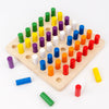 Joc din lemn in stil Montessori din lemn - Cilindri colorati  in stil Montessori