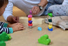 Jucarie educativa de stivuit in stil Montessori - Blocuri echilibru din lemn - 22 piese