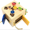 Cutia din lemn in stil Montessori cu incuietori - incuie/descuie si sortator