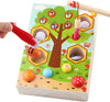 Joc din lemn in stil Montessori - Joc Motricitate 3 in 1 Pomul
