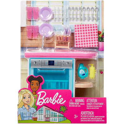 Barbie si Setul de joaca - Masina de spalat vase