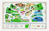 Harta magica - LA ZOO cu 10 animale sălbatice din plastic