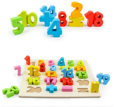 Puzzle din lemn 3D  - Cifrele de la 1 la 20 si operatiile matematice