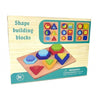 Puzzle incastru din lemn cu 12 piese - Forme geometrice multicolore incastru