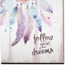 Tablou stil vintage cu dream catcher - „follow your dreams”