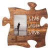 Rama foto maro in forma de piesa puzzle - Live Laugh Love