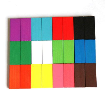 Joc de societate din lemn - Domino multicolor cu 1000 piese