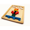 Joc de inteligenta din lemn in stil Montessori - Tetris