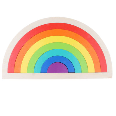 Joc din lemn in stil  Montessori - Rainbow Puzzle