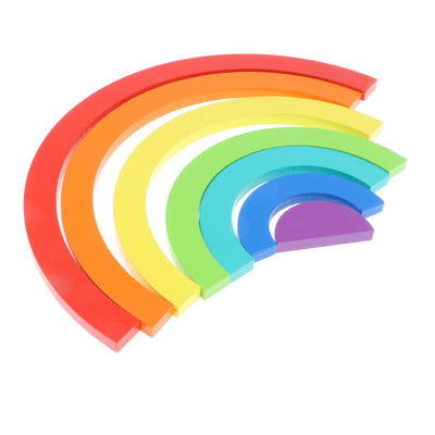 Joc din lemn in stil  Montessori - Rainbow Puzzle