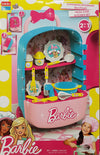 Barbie si Setul de joaca 2 in 1 - Troler cu accesorii de bucatarie