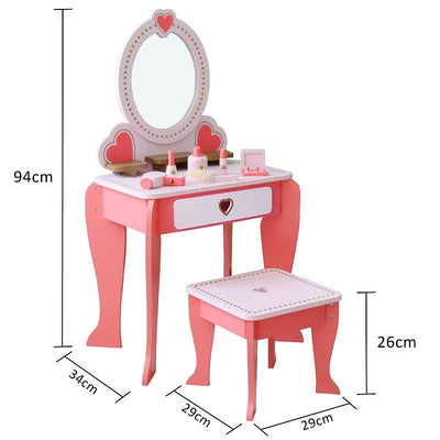 Masuta de toaleta  cu scaun si accesorii din lemn