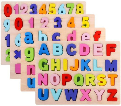 Puzzle din lemn - Alfabet cu litere mici de tipar