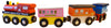 Tren din lemn - vagoane cu magnet